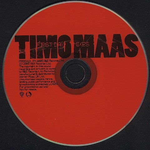 Timo Maas : First Day (Remixes) (CD, Maxi, Promo, Car)