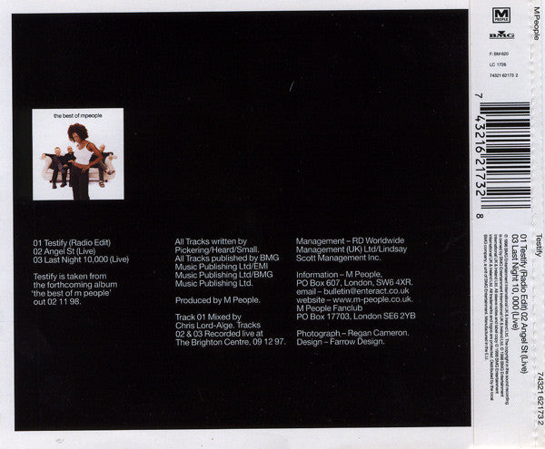 M People : Testify (CD, Single)