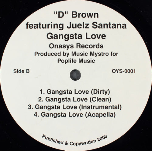 "D" Brown : You Don't Want That (12")