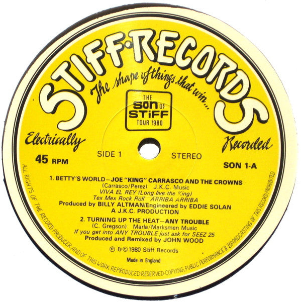 Various : The Son Of Stiff Tour 1980 (12")