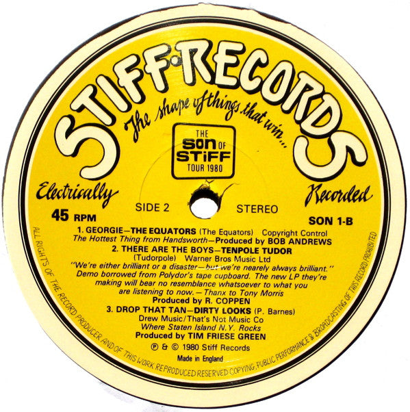 Various : The Son Of Stiff Tour 1980 (12")
