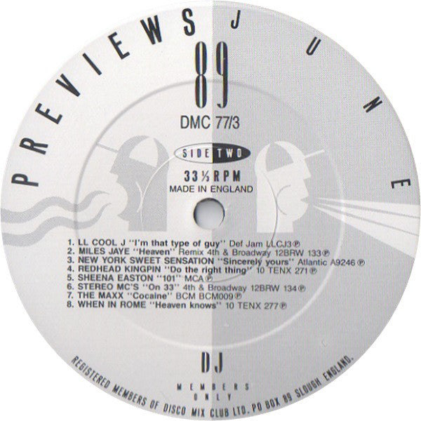 Various : June 89 Previews (LP, Comp)
