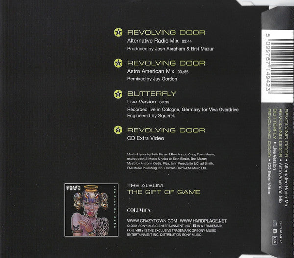 Crazy Town : Revolving Door (CD, Single, Enh)