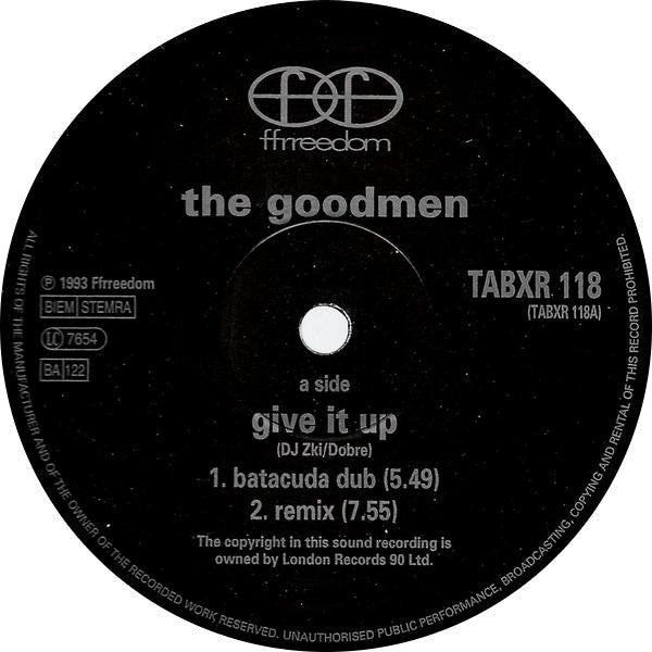 The Good Men : Give It Up (Remix) (12")