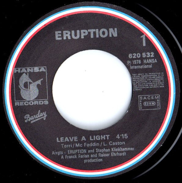 Eruption (4) : Leave A Light (7", Single)