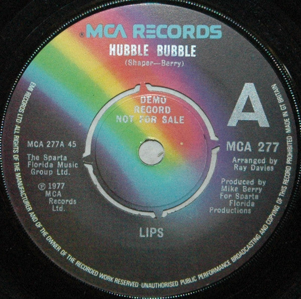 LIPS (2) : Hubble Bubble / Together Again (7", Single, Promo)
