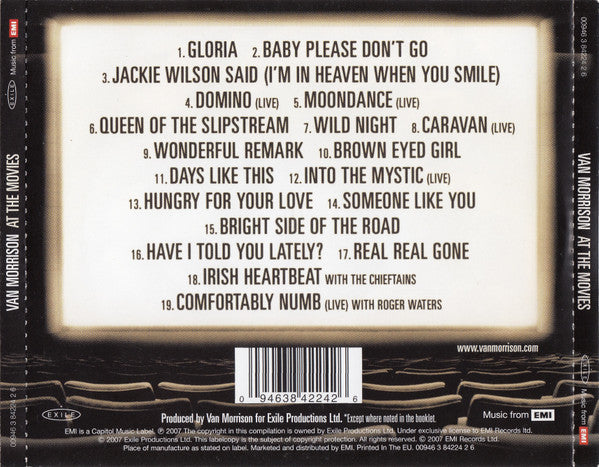 Van Morrison : At The Movies - Soundtrack Hits (CD, Comp)