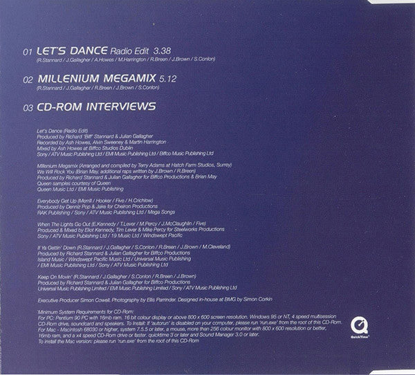 Five : Let's Dance (CD, Single, Enh, Ltd)