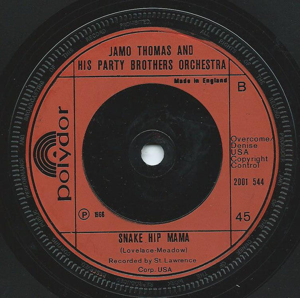 Jamo Thomas & His Party Brothers Orchestra : I Spy (For The FBI) (7", Single, RE, Sol)