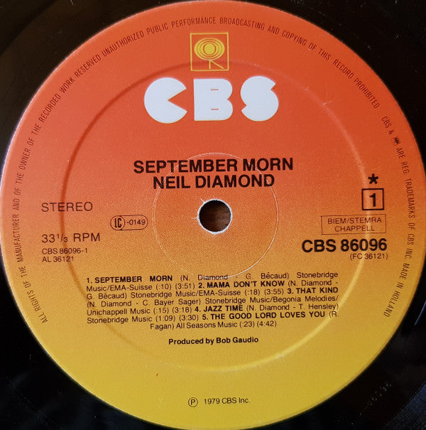 Neil Diamond : September Morn (LP, Album)