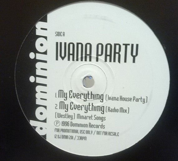 Ivana Party : My Everything (12", Promo)