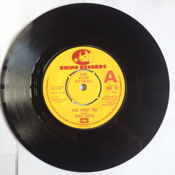 Bruce Ruffin : Mad About You (7", Single, Promo, Kno)