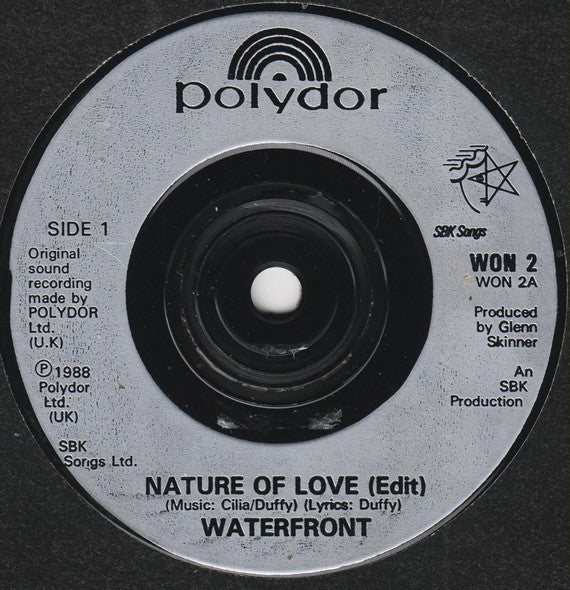 Waterfront (2) : Nature Of Love (7", Single, RE)