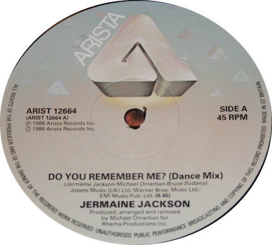 Jermaine Jackson : Do You Remember Me? (12")