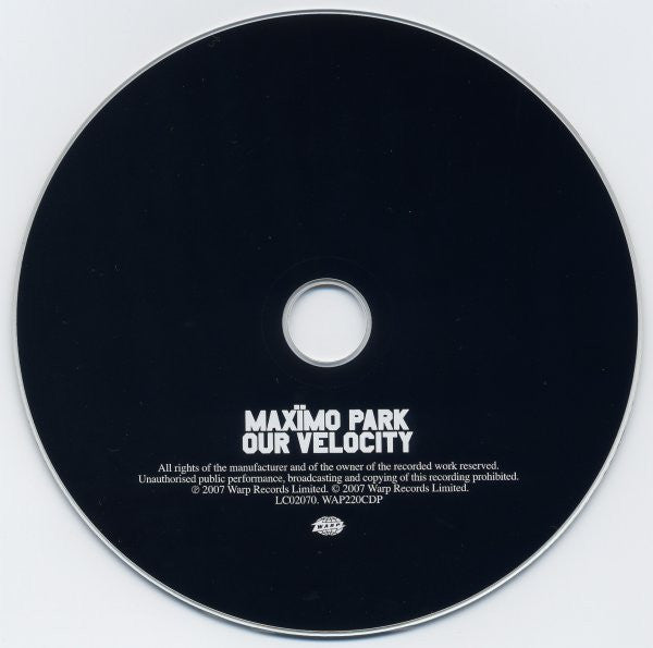Maxïmo Park : Our Velocity (CD, Single, Promo)