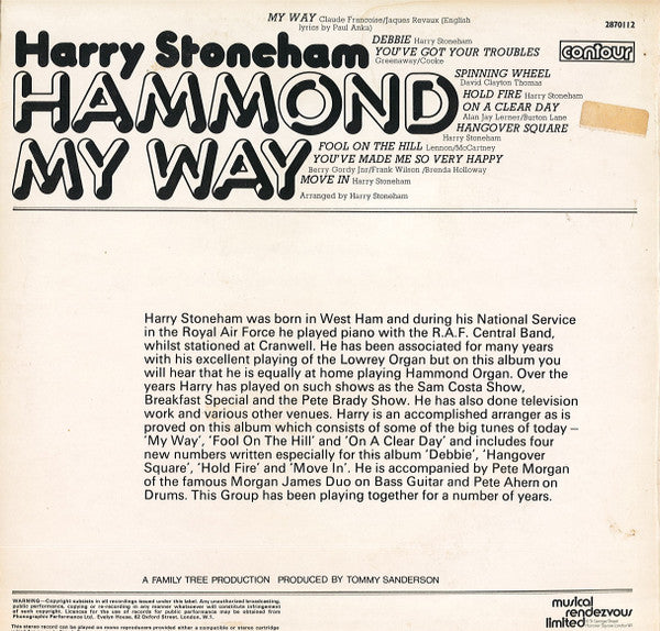 Harry Stoneham : Hammond My Way (LP)
