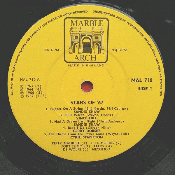 Various : Stars Of ’67 (LP, Comp, Mono)