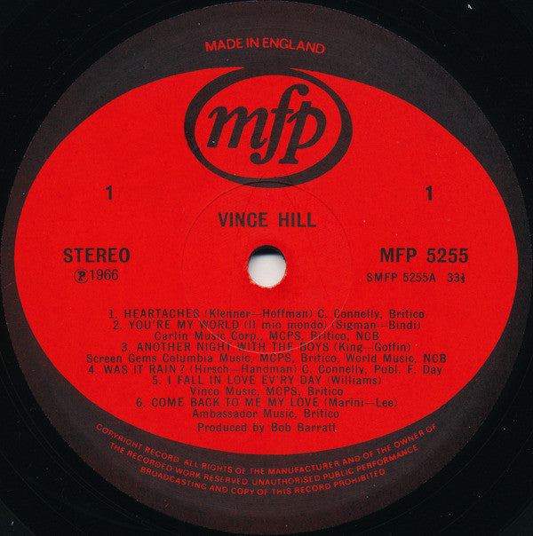 Vince Hill : You're My World (LP, Album, RE)