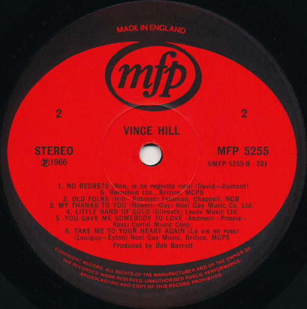 Vince Hill : You're My World (LP, Album, RE)