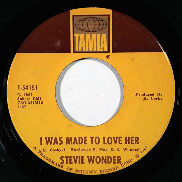 Stevie Wonder : I Was Made To Love Her / Hold Me (7", Single, Ame)
