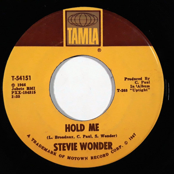 Stevie Wonder : I Was Made To Love Her / Hold Me (7", Single, Ame)