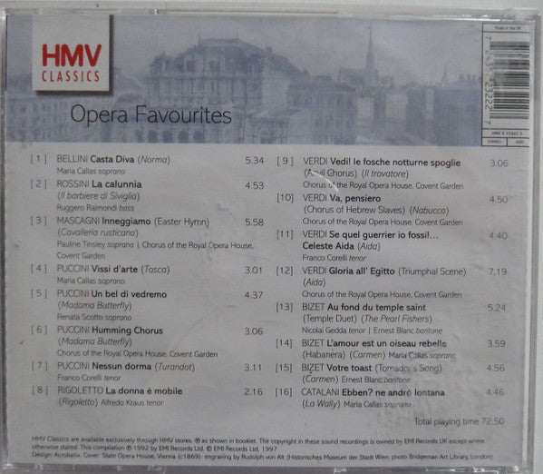 Various : HMV Classics Opera Favourites (CD, Comp)
