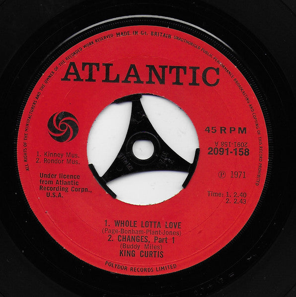 King Curtis : Whole Lotta Love (7")