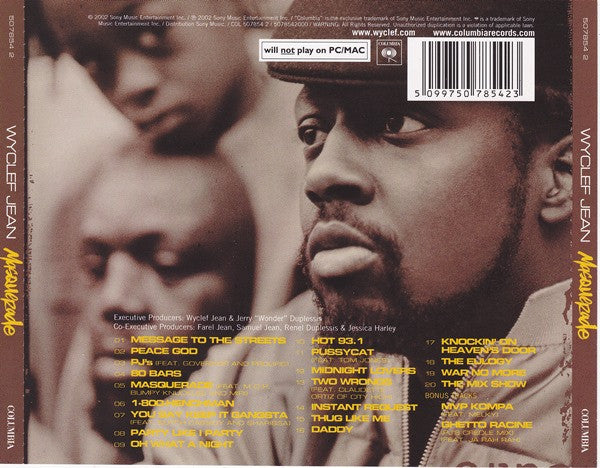 Wyclef Jean : Masquerade (CD, Album, Copy Prot.)