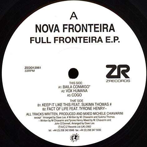 Nova Fronteira : Full Fronteira E.P. (12", EP)