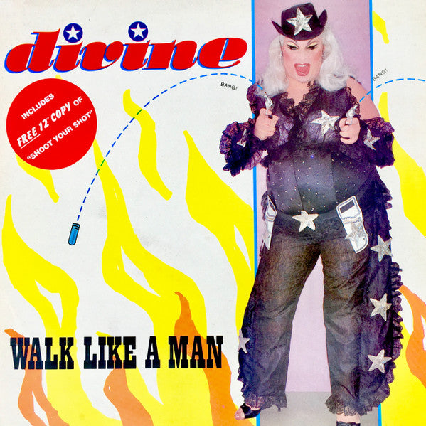 Divine : Walk Like A Man (12", Single + 12", S/Sided)