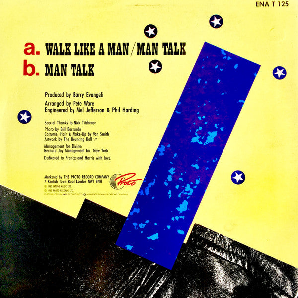 Divine : Walk Like A Man (12", Single + 12", S/Sided)