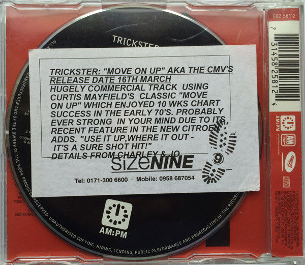 Trickster (CMV's) : Move On Up (CD, Single)