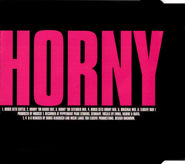 Mousse T. Vs Hot 'N' Juicy : Horny (CD, Single)