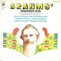 Johannes Brahms - Leonard Bernstein / New York Philharmonic, Philippe Entremont, André Kostelanetz, Eugene Ormandy / The Philadelphia Orchestra : Brahms' Greatest Hits (LP, Comp)