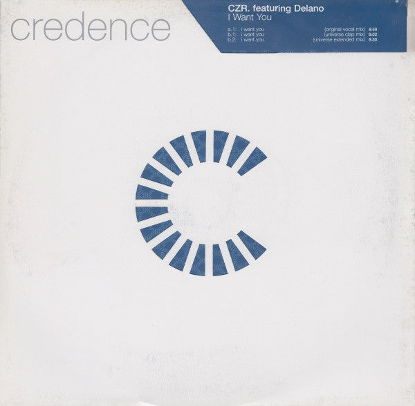 CZR.* Featuring Delano (2) : I Want You (12", Promo)