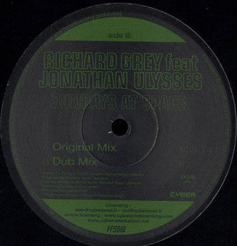 Richard Grey Feat. Jonathan Ulysses : Sundays At Space (12")
