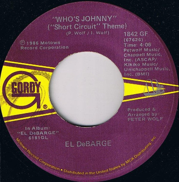 El DeBarge : Who's Johnny (7", Single)