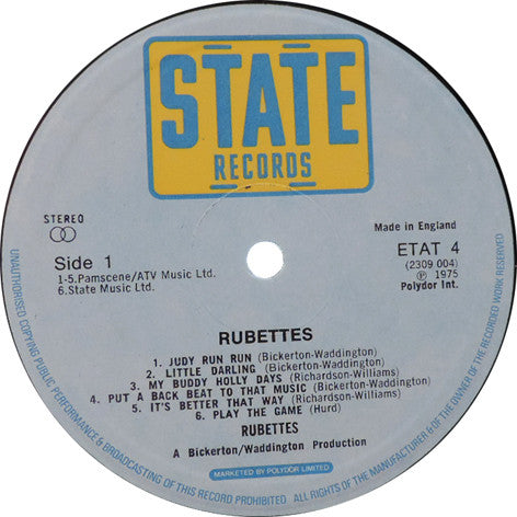The Rubettes : Rubettes (LP, Album)