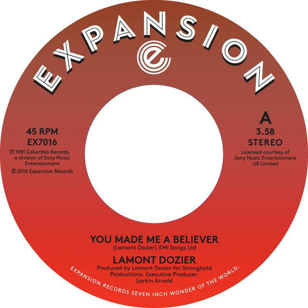 Lamont Dozier : You Made Me A Believer (7", RE)
