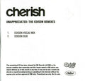Cherish : Unappreciated : The Edison Remixes (CDr, Single, Promo)