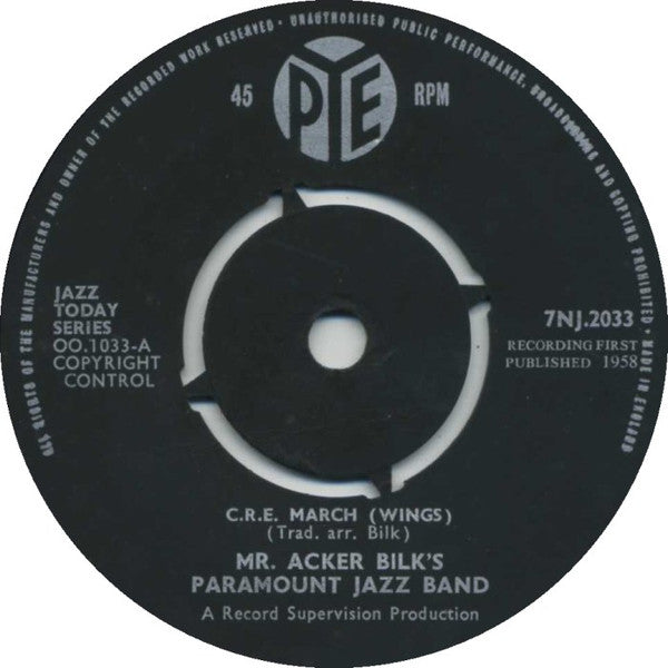 Acker Bilk And His Paramount Jazz Band : C.R.E. March (Wings) (7", Single)