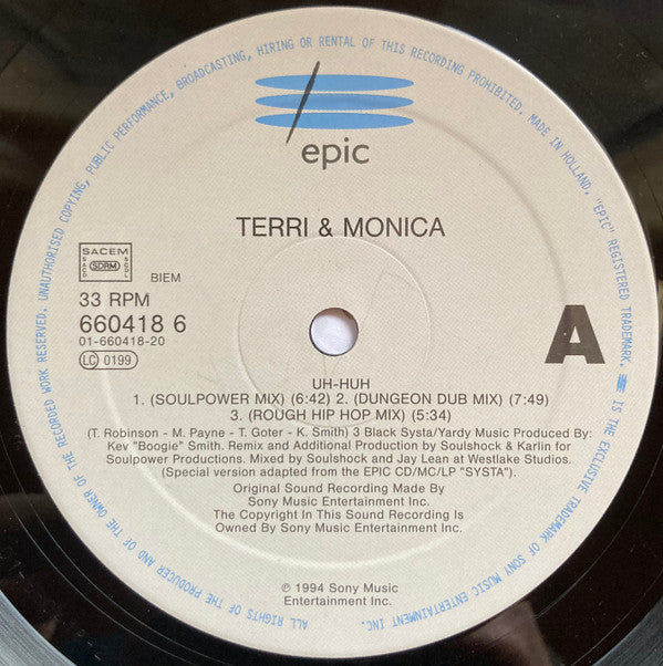 Terri & Monica : Uh Huh (12")