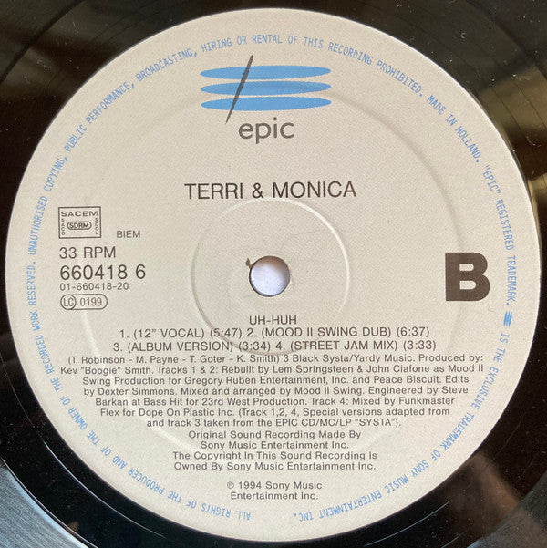 Terri & Monica : Uh Huh (12")