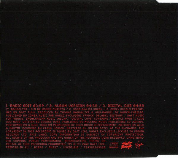 Daft Punk : Digital Love (CD, Single)