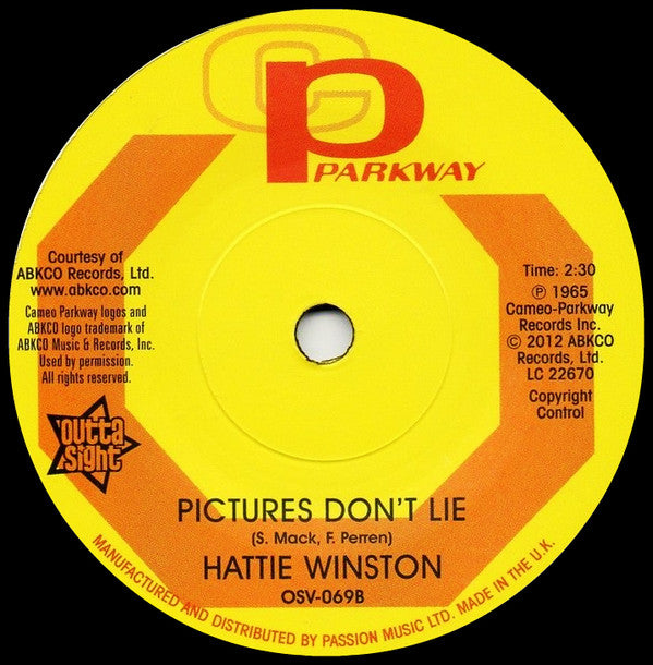 Yvonne Baker  /  Hattie Winston : You Didn't Say A Word / Pictures Don't Lie (7", Promo, RE, Sol)