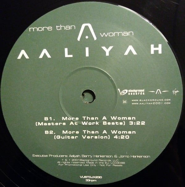Aaliyah : More Than A Woman (Masters At Work Remixes) (2x12", Ltd, Promo)