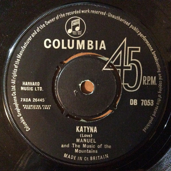 Manuel And His Music Of The Mountains : Katyna (7", Single)