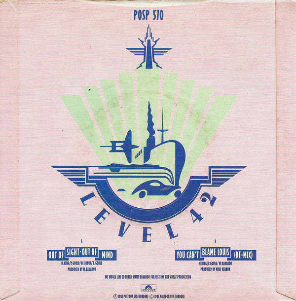 Level 42 : Out Of Sight - Out Of Mind (7", Single)