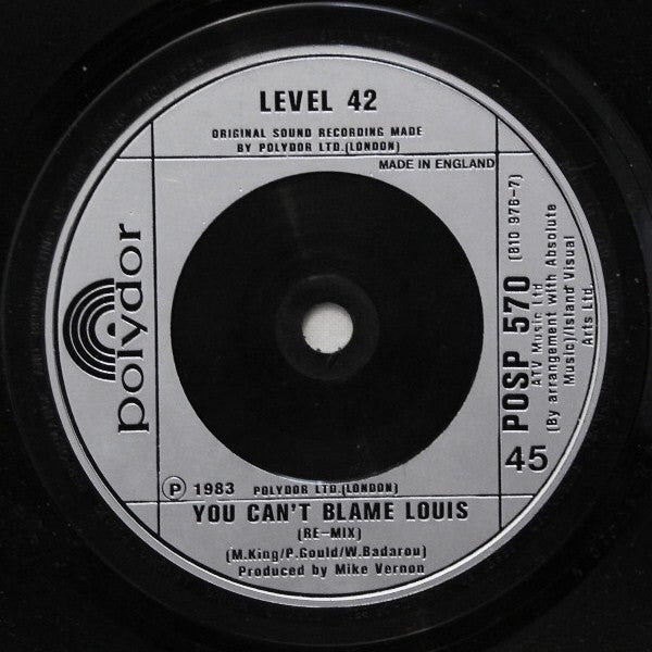 Level 42 : Out Of Sight - Out Of Mind (7", Single)