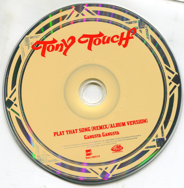 Tony Touch : Play That Song - Gangsta Gangsta (CD, Single, Promo, Car)
